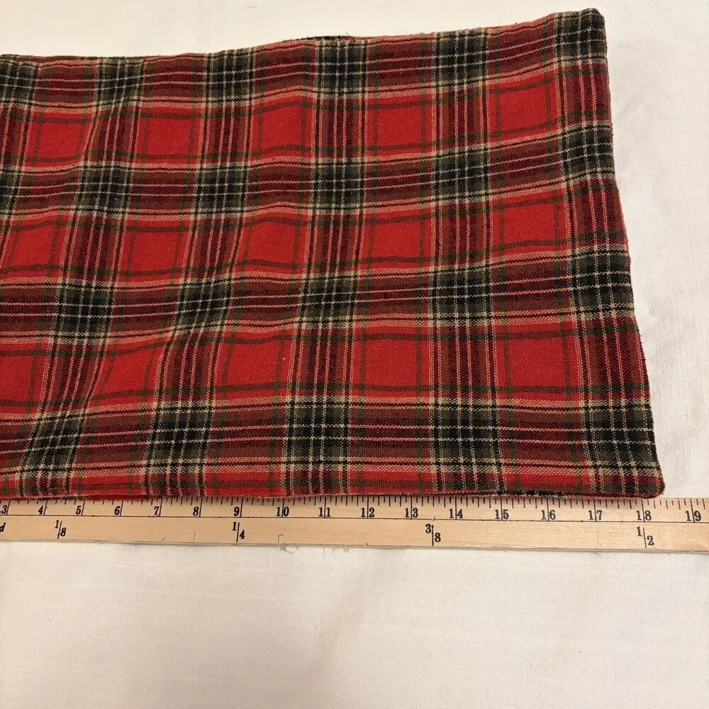 Reversible Holiday Christmas Plaid Cloth Placemats Set of 5 Red Green Black